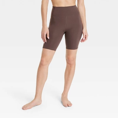 Women's Brushed Sculpt Pocketed Bike Shorts 8" - All In Motion™ 9 Women's Brushed Sculpt Pocketed Bike Shorts 8" - All In Motion™ - Image 7
