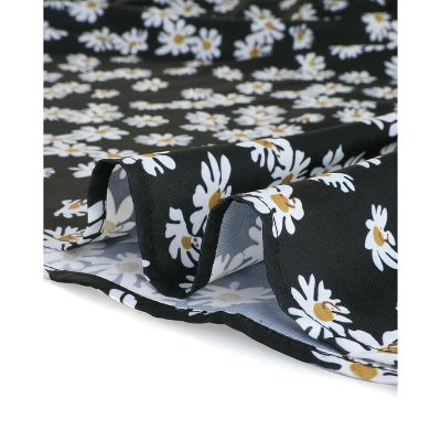 Allegra K Women's Print Casual Square Neck Short Sleeve Mini A-Line Dress 7 Allegra K Women's Print Casual Square Neck Short Sleeve Mini A-Line Dress - Image 5