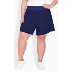 Women's Plus Size Active Short - Navy | AVENUE LEISURE 6 Women's Plus Size Active Short - Navy | AVENUE LEISURE -Modish Ink Sales GUEST 07912f80 79a6 48a0 bd95 e20b7983835f