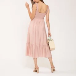 August Sky Women's Smocked Midi Dress