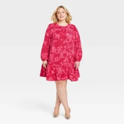 Women's Long Sleeve Tiered Shift Dress - Ava & Viv™ -Modish Ink Sales GUEST 0c1a9608 57fa 412a 98f6 824fa0b35443