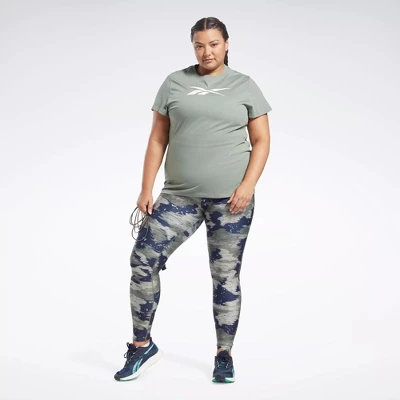 Reebok Workout Ready Camo Print Tights (Plus Size) Womens Athletic Leggings 3 Reebok Workout Ready Camo Print Tights (Plus Size) Womens Athletic Leggings