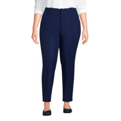 Lands' End Women's High Rise Bi Stretch Pintuck Pencil Ankle Pants -Modish Ink Sales GUEST 0f315266 019f 42c2 aa9b bf2bfe57dffe