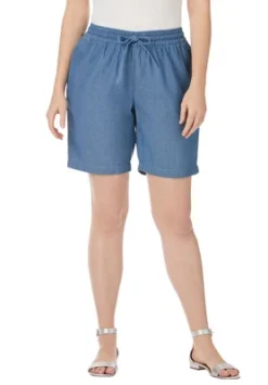 Jessica London Women’s Plus Size Chambray Short -Modish Ink Sales GUEST 191f14ef be11 4f60 a2f0 632a691dc6ce