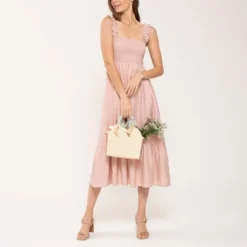 August Sky Women's Smocked Midi Dress -Modish Ink Sales GUEST 1945b0d0 77a0 4fe0 a1c0 1e2ecf1300d1