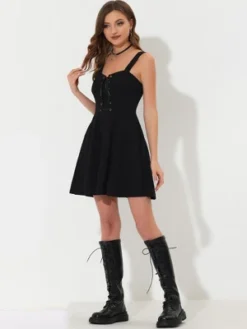 Allegra K Women's Costume Gothic Steampunk Lace Up Mini Sleeveless Cami Dress 11 Allegra K Women's Costume Gothic Steampunk Lace Up Mini Sleeveless Cami Dress -Modish Ink Sales GUEST 1ab1e896 c5d2 4d56 bded 5c92e9376f70