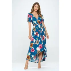 WEST K Women's Georgia Faux Wrap Dress With High-Low Hem And Tie Waist -Modish Ink Sales GUEST 1b60a27e 0a2a 4015 9235 6d6de1067f03