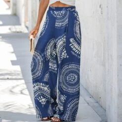 Women's Ornate Print High Waist Pants - Cupshe -Modish Ink Sales GUEST 25f654c3 5b89 4794 9b24 cd10e437668a