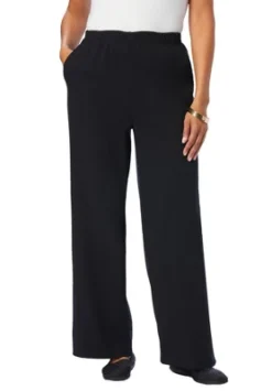 Jessica London Women’s Plus Size Soft Ease Wide Leg Pant