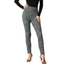 Allegra K Tweed Pants For Women's High Waist Casual Plaid Tartan Leggings Long Trousers -Modish Ink Sales GUEST 28027ab4 74a4 44ac 9659 05f9af449564