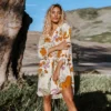 Women's Long Sleeve Floral Buttoned Shirt Dress- Cupshe -Orange/White -Modish Ink Sales GUEST 28d7983a 65b6 4782 863e a733a762a276