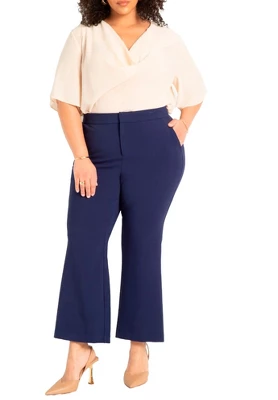 ELOQUII Women’s Plus Size The 365 Suit Crop Flare Leg Trouser 7 ELOQUII Women’s Plus Size The 365 Suit Crop Flare Leg Trouser - Image 5