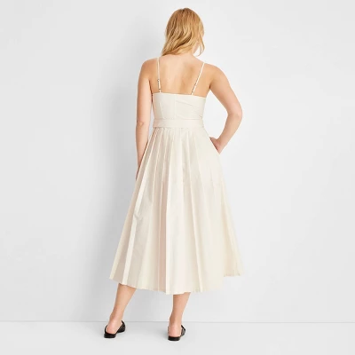 Women's Strappy Pleated Midi Dress - Future Collective™ With Reese Blutstein 3 Women's Strappy Pleated Midi Dress - Future Collective™ With Reese Blutstein