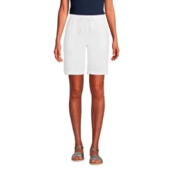 Lands' End Women's High Rise Pull On Elastic Waist 10" Linen Bermuda Shorts 8 Lands' End Women's High Rise Pull On Elastic Waist 10" Linen Bermuda Shorts -Modish Ink Sales GUEST 2d6c5f13 ec50 4be6 9101 90656febb5bb