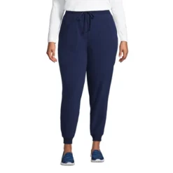 Lands' End Women's Tie Waist T100 Fleece Jogger Pants -Modish Ink Sales GUEST 305c964a 09f9 478a 848b 45037fd9131a