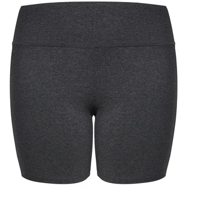 Women's Plus Size Supima® Bike Short - Charcoal | AVENUE 4 Women's Plus Size Supima® Bike Short - Charcoal | AVENUE - Image 2