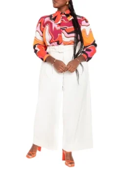 ELOQUII Women’s Plus Size Belted Pleated Wide Leg Pant -Modish Ink Sales GUEST 3c7f97e0 ad4c 4247 8a32 d365f301c4e3