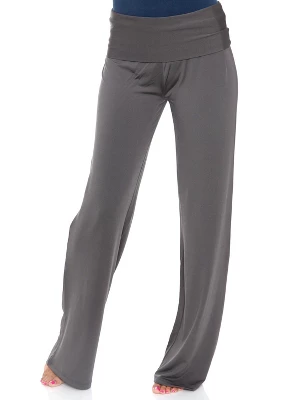 Women's Solid Printed Palazzo Pants - White Mark 10 Women's Solid Printed Palazzo Pants - White Mark - Image 8