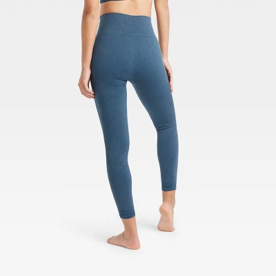 Women's High-Rise Ribbed Seamless 7/8 Leggings - JoyLab™ 3 Women's High-Rise Ribbed Seamless 7/8 Leggings - JoyLab™