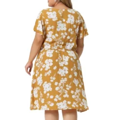 Agnes Orinda Women's Plus Size V Neck Elastic Waist Ditsy Floral Midi Dresses 15 Agnes Orinda Women's Plus Size V Neck Elastic Waist Ditsy Floral Midi Dresses -Modish Ink Sales GUEST 3f287989 f65f 450c 8502 923721c4b9b9