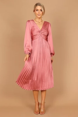Petal And Pup Womens Noelle Twist Front Pleated Midi Dress 9 Petal And Pup Womens Noelle Twist Front Pleated Midi Dress - Image 7