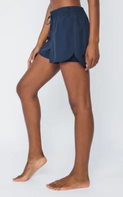 90 Degree By Reflex Womens Lux 2-in-1 Running Shorts With Drawstring