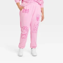 Women's Sanrio Hello Kitty Two-Tone Graphic Jogger Pants - Pink -Modish Ink Sales GUEST 4682dce7 e386 4dc7 9589 302f108ceabc