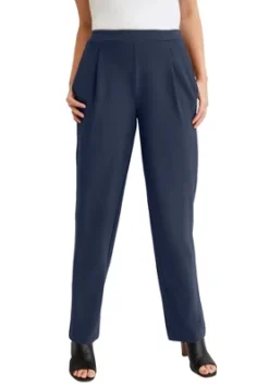 Jessica London Women’s Plus Size Stretch Knit Crepe Straight Leg Pants -Modish Ink Sales GUEST 4870675f b84a 4fca 9147 5c2392fcfac6