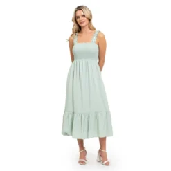 August Sky Women's Smocked Midi Dress -Modish Ink Sales GUEST 4c0b5f46 7b28 444e 856d b6afb1446e23