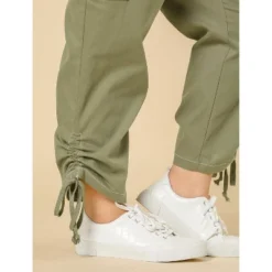 Agnes Orinda Women's Plus Size Drawstring Elastic Waist Cargo Pants With Pockets -Modish Ink Sales GUEST 4e283ad4 4ae9 43e3 92a7 ce1296e5282c