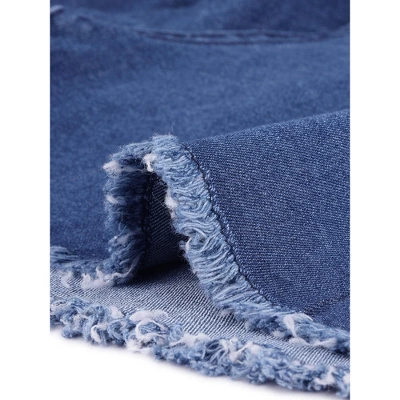 Agnes Orinda Women's Plus Size Denim Jumpsuit Shorts Fray Pocket Overalls Short Pants 7 Agnes Orinda Women's Plus Size Denim Jumpsuit Shorts Fray Pocket Overalls Short Pants - Image 5