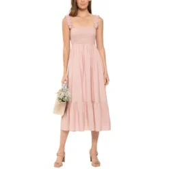 August Sky Women's Smocked Midi Dress -Modish Ink Sales GUEST 53a4fa50 762d 4eb7 8c07 358d937fa8be