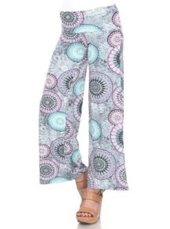 Women's Circle Printed Palazzo Pants - White Mark -Modish Ink Sales GUEST 53a9c240 55bc 4960 bc8b 617fab462158