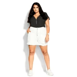 Women's Plus Size Corset Waist Short - Ivory | CITY CHIC -Modish Ink Sales GUEST 54e960e9 e8f1 4b7b ae60 6bddbabb1e02