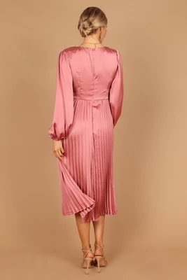 Petal And Pup Womens Noelle Twist Front Pleated Midi Dress 6 Petal And Pup Womens Noelle Twist Front Pleated Midi Dress - Image 4