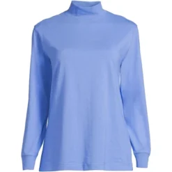 Lands' End Women's Plus Size Long Sleeve Super T Mock -Modish Ink Sales GUEST 58100171 0540 4101 b107 0945d6899c8c