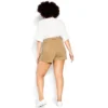Women's Plus Size Coastal Walk Short - Tawny Wash | CITY CHIC