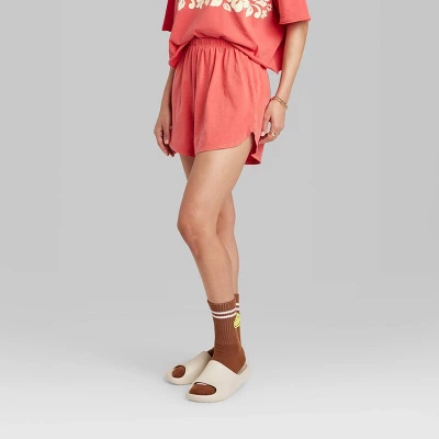 Women's Ascot + Hart Graphic Shorts - Red 3 Women's Ascot + Hart Graphic Shorts - Red