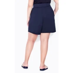 Women's Plus Size Alisha Knit Short - Navy | AVENUE