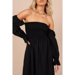 Petal And Pup Womens Domenica Shirred Long Sleeve Midi Dress -Modish Ink Sales GUEST 5de966c0 0ebf 49a0 926a 4b7ec6cfd133