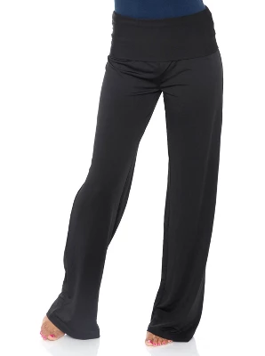 Women's Solid Printed Palazzo Pants - White Mark 5 Women's Solid Printed Palazzo Pants - White Mark - Image 3