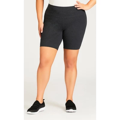 Women's Plus Size Supima® Bike Short - Charcoal | AVENUE 5 Women's Plus Size Supima® Bike Short - Charcoal | AVENUE - Image 3
