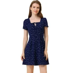 Allegra K Women's Print Casual Square Neck Short Sleeve Mini A-Line Dress 41 Allegra K Women's Print Casual Square Neck Short Sleeve Mini A-Line Dress -Modish Ink Sales GUEST 6075120e 4b34 484a 995e ac5e79fb1a7c