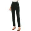 Allegra K Women's Velvet Elegant High Waist Trousers With Pockets Work Ankle Pants