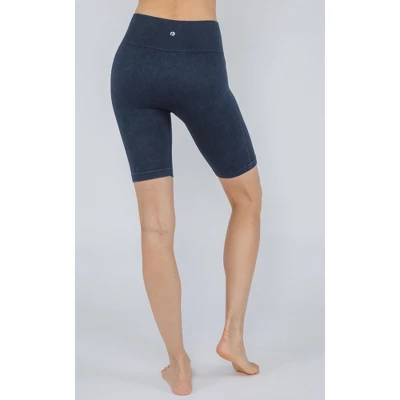 90 Degree By Reflex - Women's Washed Ribbed High Waist 9" Biker Shorts 4 90 Degree By Reflex - Women's Washed Ribbed High Waist 9" Biker Shorts - Image 3