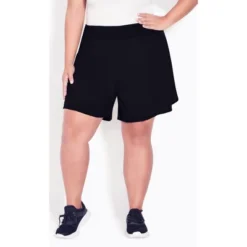 Women's Plus Size Active Short - Black | AVENUE LEISURE 7 Women's Plus Size Active Short - Black | AVENUE LEISURE -Modish Ink Sales GUEST 64c1c988 04f3 417e a93a b09daa430dff