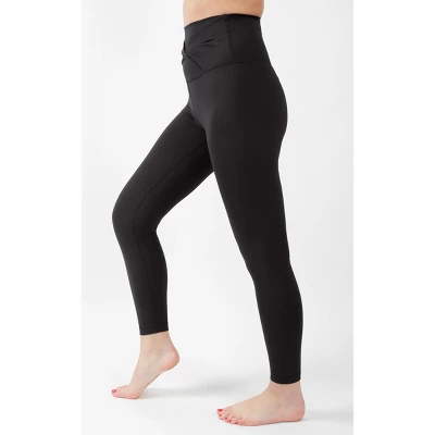 Yogalicious - Women's Lux Super High Rise Ankle Leggings With Elastic Free Criss Cross Waistband 4 Yogalicious - Women's Lux Super High Rise Ankle Leggings With Elastic Free Criss Cross Waistband - Image 2