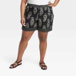 Women's High-Rise Relaxed Fit Pull-On Shorts - Knox Rose™ -Modish Ink Sales GUEST 675419a9 182d 407d ba0f b406d129424f