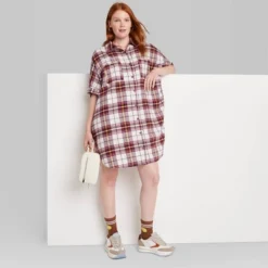 Women's Ascot + Hart Plaid Graphic Button-Down Dress -Modish Ink Sales GUEST 67eb6477 28f5 42a1 8228 471a0e6e81db