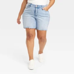 Women's High-Waisted Bermuda Jean Shorts - Ava & Viv™ -Modish Ink Sales GUEST 6981ed3f 7b27 4ba2 8051 c1f6bd00a381